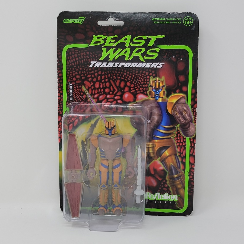 New! DINOBOT Beast Wars Transformers Super7 Reaction Retro Figure